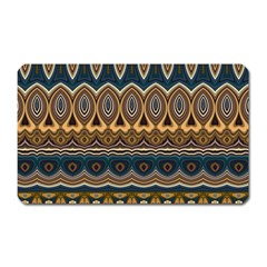 Boho Brown Blue Magnet (rectangular) by SpinnyChairDesigns