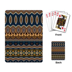 Boho Brown Blue Playing Cards Single Design (rectangle) by SpinnyChairDesigns