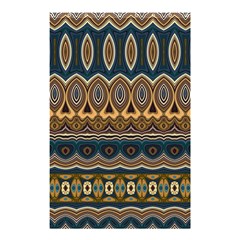 Boho Brown Blue Shower Curtain 48  X 72  (small)  by SpinnyChairDesigns