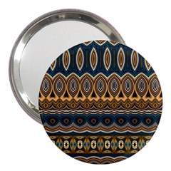 Boho Brown Blue 3  Handbag Mirrors by SpinnyChairDesigns