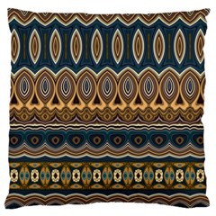 Boho Brown Blue Standard Flano Cushion Case (one Side) by SpinnyChairDesigns