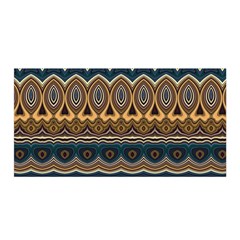 Boho Brown Blue Satin Wrap by SpinnyChairDesigns