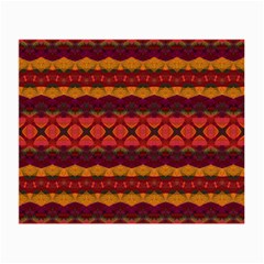 Boho Red Gold Small Glasses Cloth by SpinnyChairDesigns