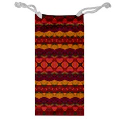 Boho Red Gold Jewelry Bag