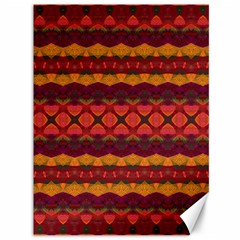 Boho Red Gold Canvas 36  X 48  by SpinnyChairDesigns