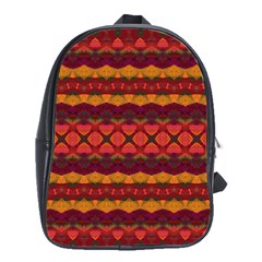 Boho Red Gold School Bag (large) by SpinnyChairDesigns