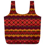 Boho Red Gold Full Print Recycle Bag (XL) Front