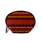 Boho Red Gold Accessory Pouch (Small) Back