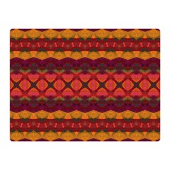 Boho Red Gold Double Sided Flano Blanket (mini)  by SpinnyChairDesigns