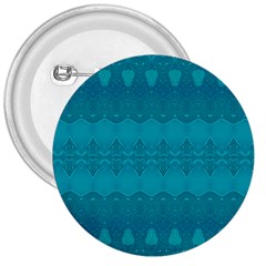 Boho Teal Pattern 3  Buttons by SpinnyChairDesigns