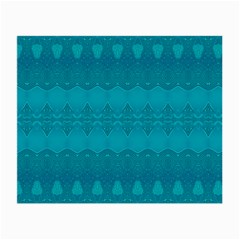 Boho Teal Pattern Small Glasses Cloth by SpinnyChairDesigns