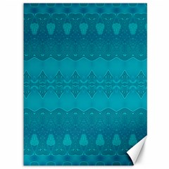 Boho Teal Pattern Canvas 36  X 48  by SpinnyChairDesigns