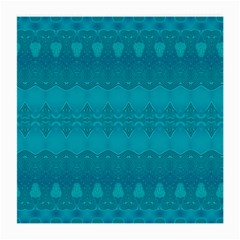 Boho Teal Pattern Medium Glasses Cloth (2 Sides) by SpinnyChairDesigns