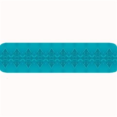 Boho Teal Pattern Large Bar Mats by SpinnyChairDesigns