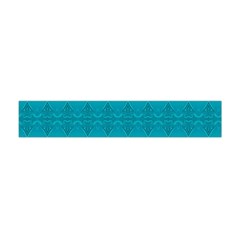 Boho Teal Pattern Flano Scarf (mini) by SpinnyChairDesigns