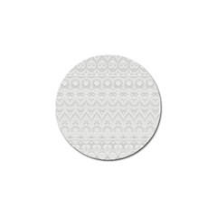 Boho White Wedding Lace Pattern Golf Ball Marker by SpinnyChairDesigns