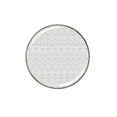 Boho White Wedding Lace Pattern Hat Clip Ball Marker (10 Pack) by SpinnyChairDesigns