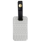 Boho White Wedding Lace Pattern Luggage Tag (one side) Front