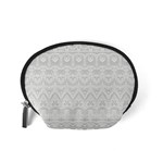 Boho White Wedding Lace Pattern Accessory Pouch (Small) Back