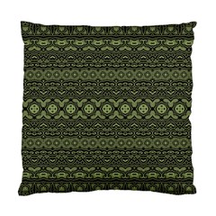 Boho Sage Green Black Standard Cushion Case (two Sides) by SpinnyChairDesigns