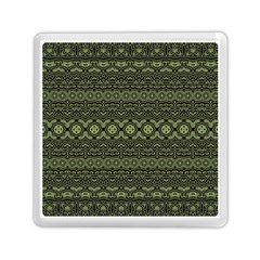 Boho Sage Green Black Memory Card Reader (square) by SpinnyChairDesigns