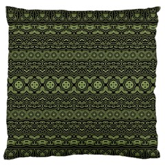 Boho Sage Green Black Standard Flano Cushion Case (one Side) by SpinnyChairDesigns