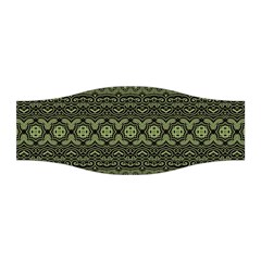 Boho Sage Green Black Stretchable Headband by SpinnyChairDesigns