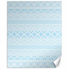 Boho Baby Blue Pattern Canvas 16  X 20  by SpinnyChairDesigns