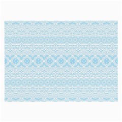 Boho Baby Blue Pattern Large Glasses Cloth (2 Sides) by SpinnyChairDesigns