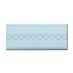 Boho Baby Blue Pattern Hand Towel by SpinnyChairDesigns