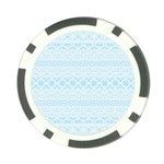 Boho Baby Blue Pattern Poker Chip Card Guard (10 pack) Front