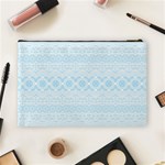 Boho Baby Blue Pattern Cosmetic Bag (Large) Back