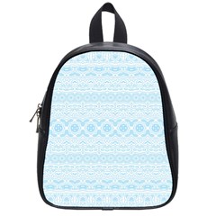 Boho Baby Blue Pattern School Bag (small) by SpinnyChairDesigns