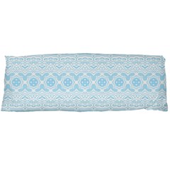 Boho Baby Blue Pattern Body Pillow Case (dakimakura) by SpinnyChairDesigns