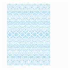 Boho Baby Blue Pattern Large Garden Flag (two Sides) by SpinnyChairDesigns