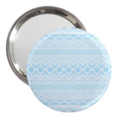 Boho Baby Blue Pattern 3  Handbag Mirrors by SpinnyChairDesigns