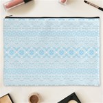 Boho Baby Blue Pattern Cosmetic Bag (XXXL) Front