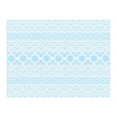 Boho Baby Blue Pattern Double Sided Flano Blanket (mini)  by SpinnyChairDesigns