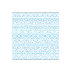 Boho Baby Blue Pattern Satin Bandana Scarf by SpinnyChairDesigns