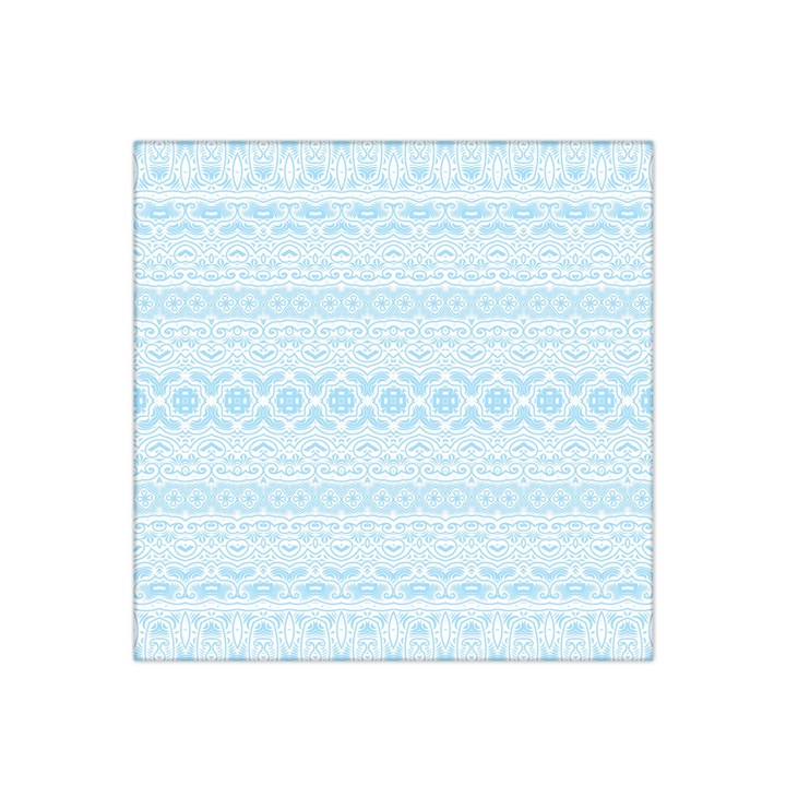 Boho Baby Blue Pattern Satin Bandana Scarf