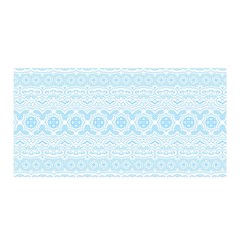 Boho Baby Blue Pattern Satin Wrap by SpinnyChairDesigns