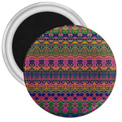 Boho Colorful Pattern 3  Magnets by SpinnyChairDesigns