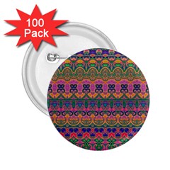 Boho Colorful Pattern 2 25  Buttons (100 Pack)  by SpinnyChairDesigns