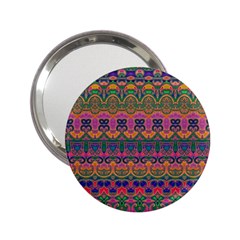 Boho Colorful Pattern 2 25  Handbag Mirrors by SpinnyChairDesigns