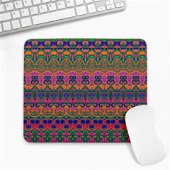 Boho Colorful Pattern Large Mousepads by SpinnyChairDesigns