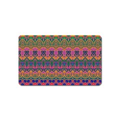 Boho Colorful Pattern Magnet (name Card) by SpinnyChairDesigns