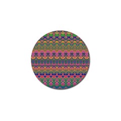 Boho Colorful Pattern Golf Ball Marker (10 Pack) by SpinnyChairDesigns