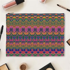 Boho Colorful Pattern Cosmetic Bag (xl) by SpinnyChairDesigns