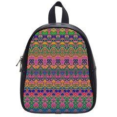 Boho Colorful Pattern School Bag (small) by SpinnyChairDesigns