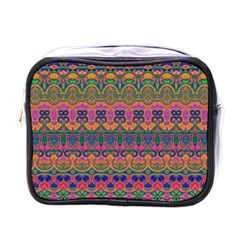 Boho Colorful Pattern Mini Toiletries Bag (one Side) by SpinnyChairDesigns